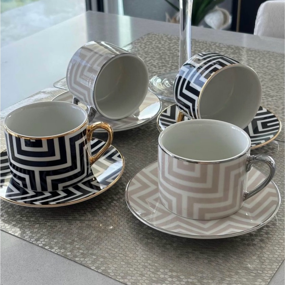 HM Home Espresso Cup and Saucer Set